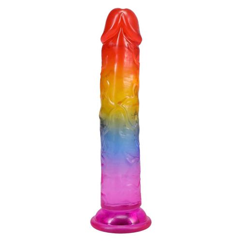 Дилдо Doc Johnson Crystal Jellies 7 Inch Сlassic Dong Rainbow, 17,8 см - купити в Україні | Секс шоп SEX-SHOP.ua
