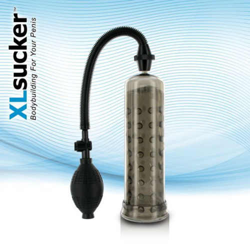 XLsucker Penis Pump - Вакуумная помпа для стойкой эрекции, 19х5 см (чёрный)