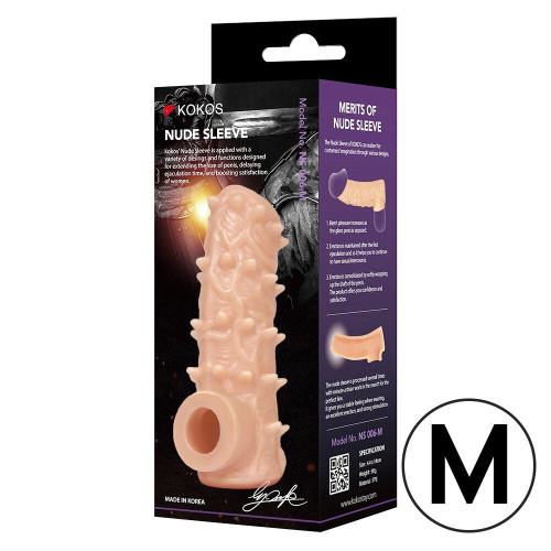 Насадка на член Kokos Nude Sleeve NS 006, M
