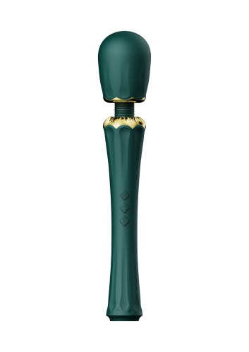 Zalo Kyro Wand мощный перезаряжаемый вибромассажер с 2 насадками, 29.1х5.35 см (зелёный)
