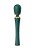 Zalo Kyro Wand мощный перезаряжаемый вибромассажер с 2 насадками, 29.1х5.35 см (зелёный)