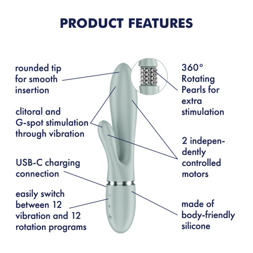 Вибратор-кролик Satisfyer Pearl Bunny 2 Greygreen