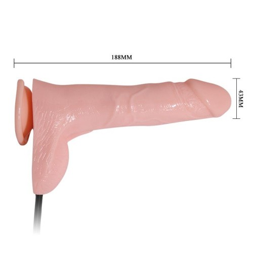 LyBaile Inflatable Vibrator With Pump Flesh - Реалистичный фаллоимитатор, 18,8 см
