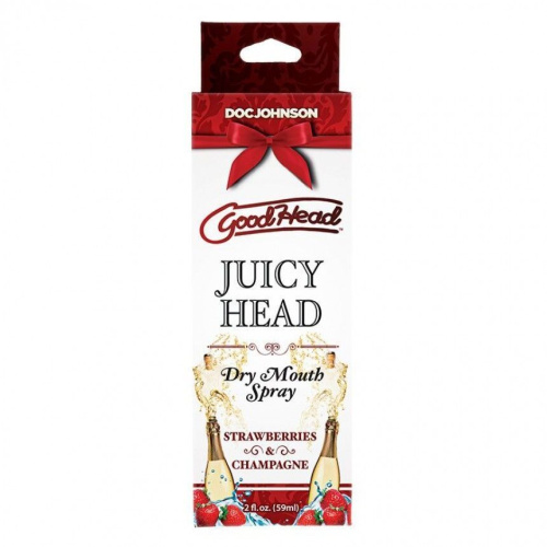 Doc Johnson GoodHead – Juicy Head – Strawberries and Champagne 2 fl - Зволожуючий оральний спрей - купити в Києві, Україні