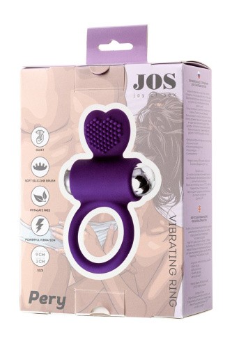Toyfa JOS Pery - Эрекционное кольцо c вибропулей, 9 см (фиолетовый)