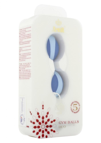 Вагинальные шарики Amor Gym Balls Duo  (голубые с розовым)