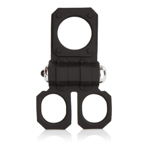 CalExotics Lovers Gear Ball Spreader Enhancer - виброкольцо, 10.2х2.5 см (черный)