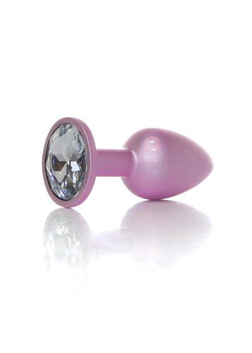 Анальная пробка с камнем B-Series Jewellery Pearl Pink Plug, S