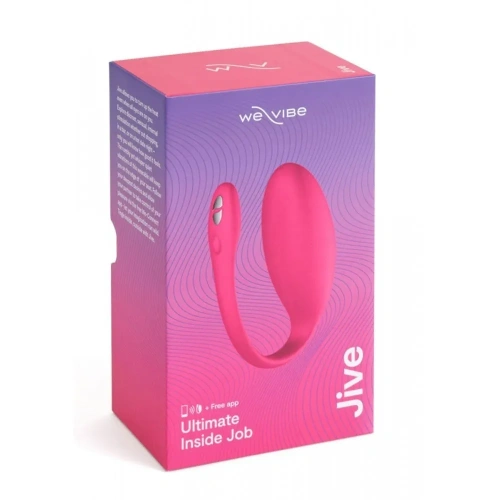 We-Vibe Jive Smart + Лубрикант 50 мл - мощное виброяйцо с управлением со смартфона, 9.2х3.5 см (розовый)