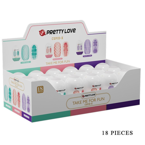 Pretty Love - Cupid-X Egg Set - Набор мастурбаторов, 18 шт