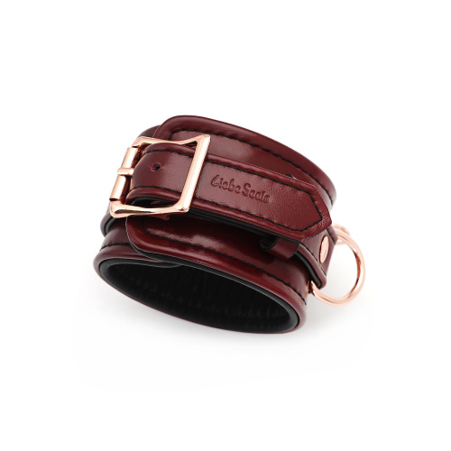 Кожаные поножи Liebe Seele Wine Red Ankle Cuffs