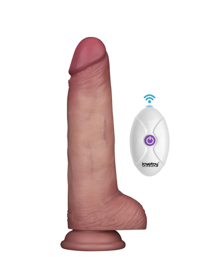 Реалистичный вибратор LoveToy Vibrating Sliding Skin Pro II, 21,5 см