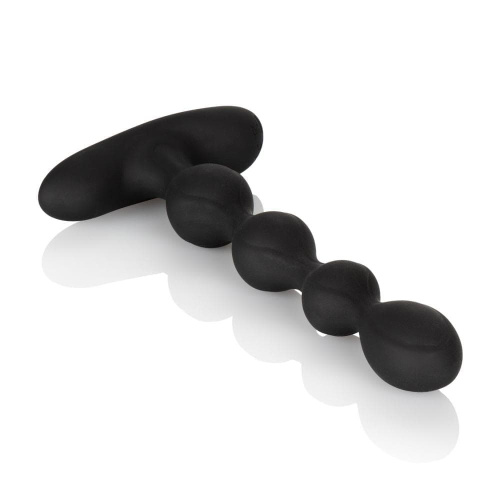 CalExotics Eclipse Slender Beads - анальные цепочка с вибрацией, 16х2.3 см (черный)