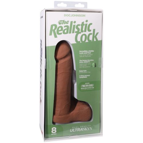 Фаллоимитатор Doc Johnson The Realistic Cock ULTRASKYN 8 Inch, 21 см
