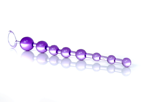 Boss Jelly Anal Beads Purple -  анальная цепочка, 26х2.8 см (фиолетовый)
