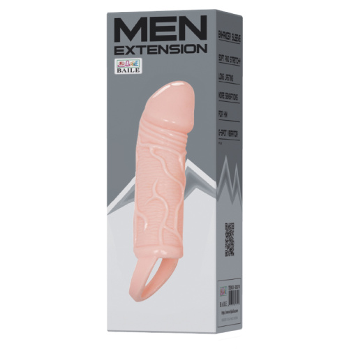 LyBaile Men ExTension Penis Sleeve - Насадка на пенис, +3 см (телесный)