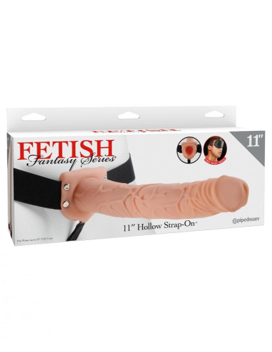 Fetish Fantasy Series 11 Hollow - Полый страпон, 28х4,8 см (телесный)
