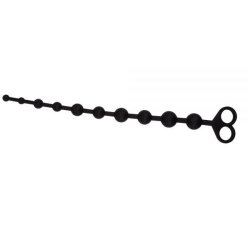 Chisa Boyfriend Beads - анальная цепочка, 34х2.5 см (черный)