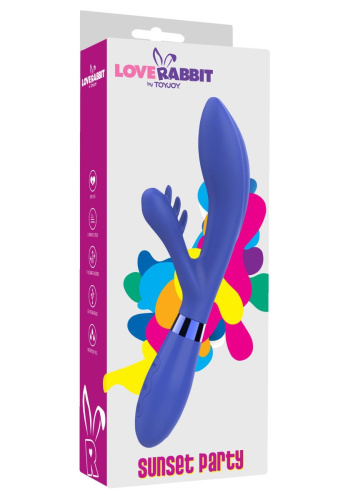 Toy Joy Sunset Party Vibrator - Вибратор-кролик, 23 см