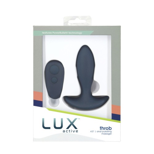Lux Active Throb Anal Pulsating Massager - анальна пробка-пульсатор з пультом дистанційного керування, 11.5х3 см - купити в Києві, Україні