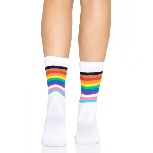 Leg Avenue - Pride crew socks Rainbow - Женские радужные носки