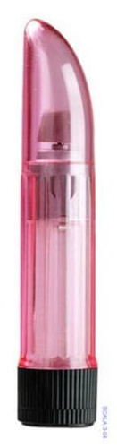 Seven Creations - Crystal Clear, 13х2.5 см - Вибратор пластиковый, (розовый)