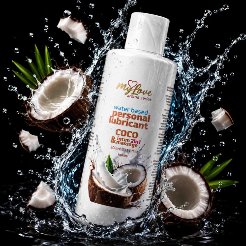 2в1 лубрикант и массажный гель - MyLove Aroma Series Intim&Massage Coco, 300 мл