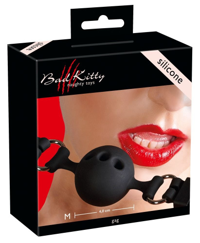 Кляп шарик Bad Kitty Knebel Silikon, M