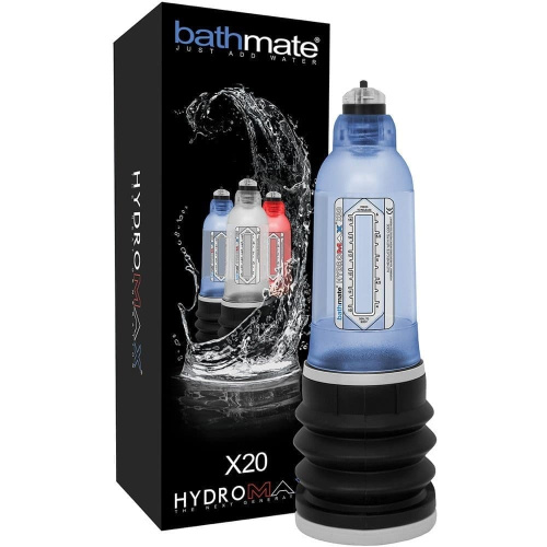 Bathmate Hydromax X20 - Гидропомпа, 26х9 см (голубой)