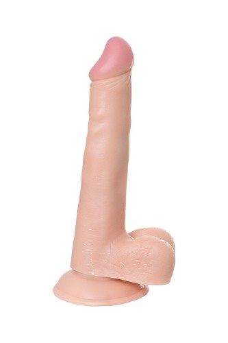 Toyfa Realstick Nude - Реалистичный вибратор с выносным пультом на проводе, 22х3.8 см