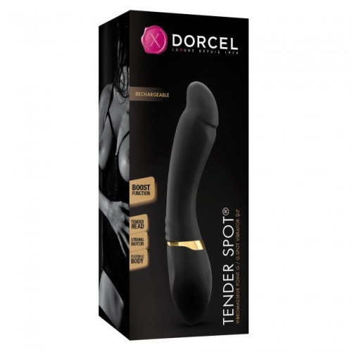 Dorcel Tender Spot вибратор с турборежимом, гибким стволом и мягким кончиком, 20.5х3.86 см