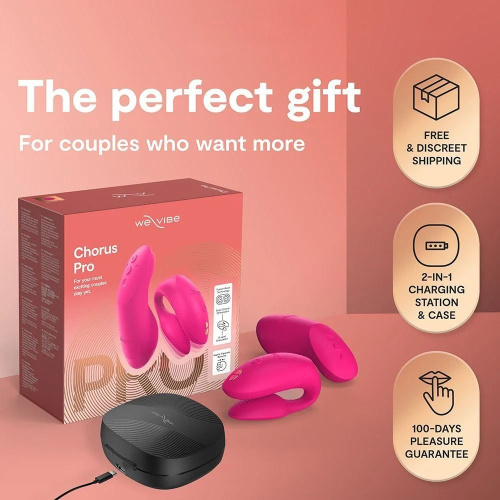 Вибратор для пар со смарт управлением We-Vibe Chorus Pro Electric Pink