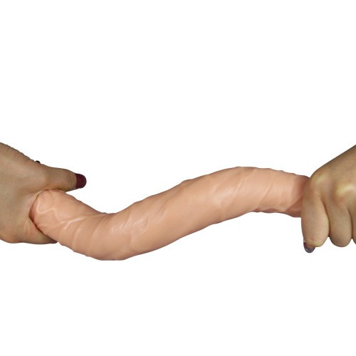 LoveToy King Size Realistic Ladykiller Tapered Double Penetration 14 " - Большой двухсторонний фаллоимитатор реалистик, 36.5х4 см