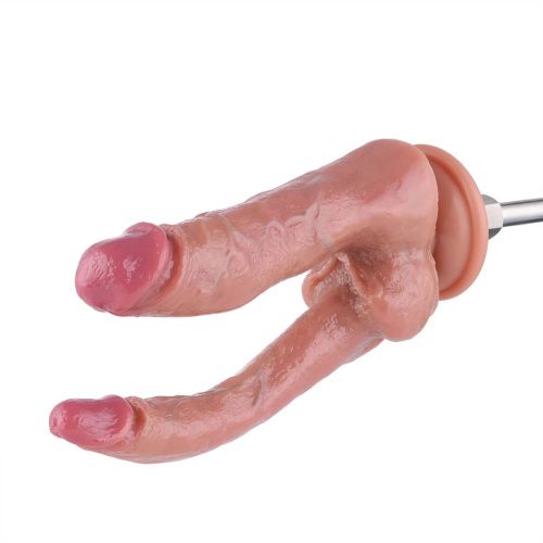 Двойной фаллоимитатор для секс-машин Hismith Double Penetrator, 9.25″, KlicLok