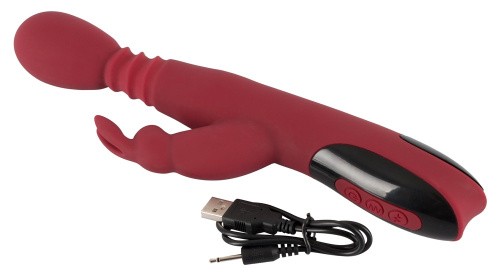 Orion Hi-tech Silicone Rabbit Vibrator - вібратор кролик з поштовхами, обертанням та функцією підігріву, 26.5х4.1 см - купити в Києві, Україні