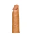 LoveToy Pleasure X-Tender Penis Sleeve Brown Add 1"- Насадка на пенис, +3 см (коричневый)
