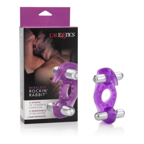 CalExotics Wireless Rockin' Rabbit - виброкольцо, 8х4 см (фиолетовый)