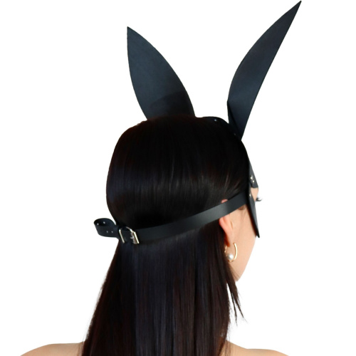 Кожаная маска Зайки Art of Sex - Bunny mask черная