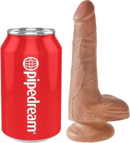 Pipedream King Cock 6" Cock with Balls - Фаллоимитатор, 17.8х3.8 см (светло-коричневый)