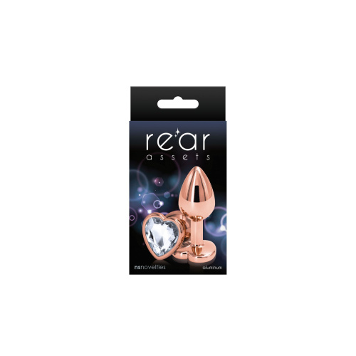 Анальная пробка NS Novelties Rear Assets - Rose Gold Heart, S