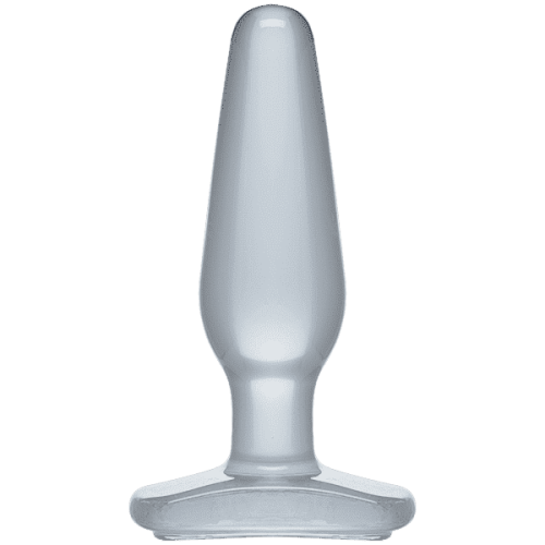 Doc Johnson Crystal Jellies Butt Plug Medium - анальная пробка, 13х3.5 см (прозрачный)