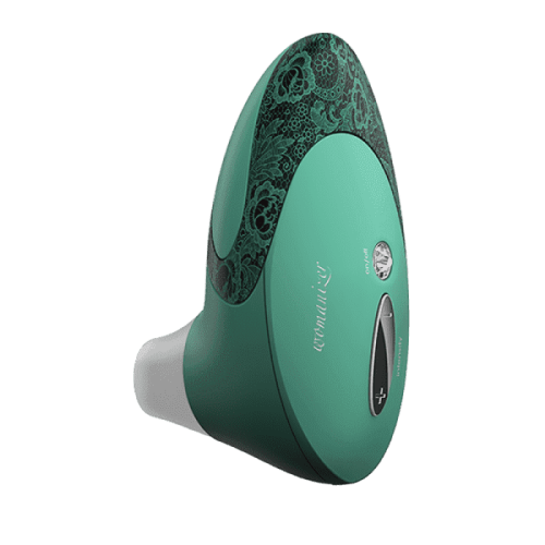 Womanizer W500 - Вакуумный стимулятор клитора с кристаллом Swarovski, 12х6 см (мятный)