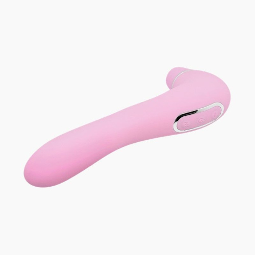 Alive Midnight Quiver Pink - Вибратор и вакуумный клиторальный стимулятор 18.6х3.3 см (розовый)