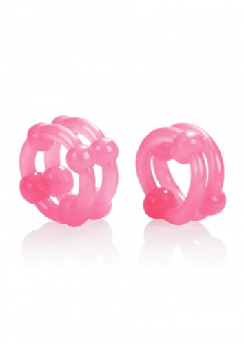 Эрекционные кольца Island Rings Double Stacker (розовый)