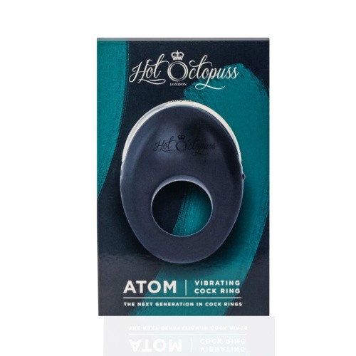 Hot Octopuss ATOM - Эрекционное виброкольцо, 8х3 см (черный)