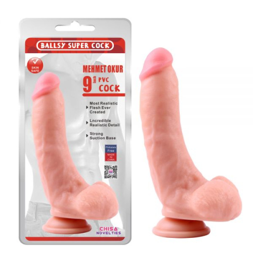Chisa Ballsy Super Cock - Фаллоимитатор, 23 см (телесный)