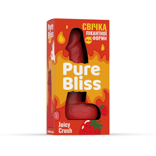 Свеча член с ароматом ягод Pure Bliss Red Juicy Crush, 18 см