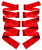 GreyGasms Scarlet Red Satin Sash Set - атласные ленты для фиксации GreyGasms Scarlet Red Satin Sash Set - атласные ленты для фиксации