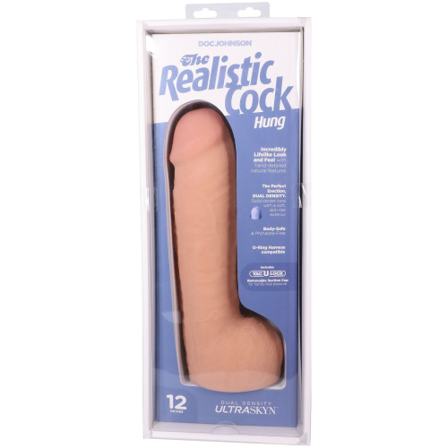 Фаллоимитатор Doc Johnson The Realistic Cock ULTRASKYN 12 Inch Hung, 31,8 см
