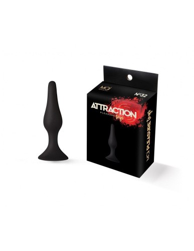 MAI Attraction Toys №32 анальная пробка на присоске, 10,5х2,5 см (чёрный)